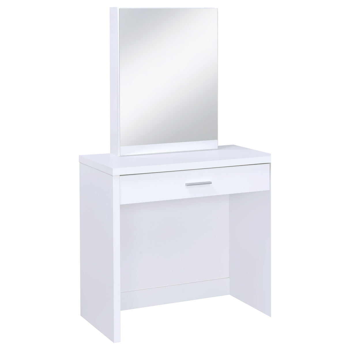 Harvey Makeup Vanity Table with Mirror and Stool - galleria furniture outlet
