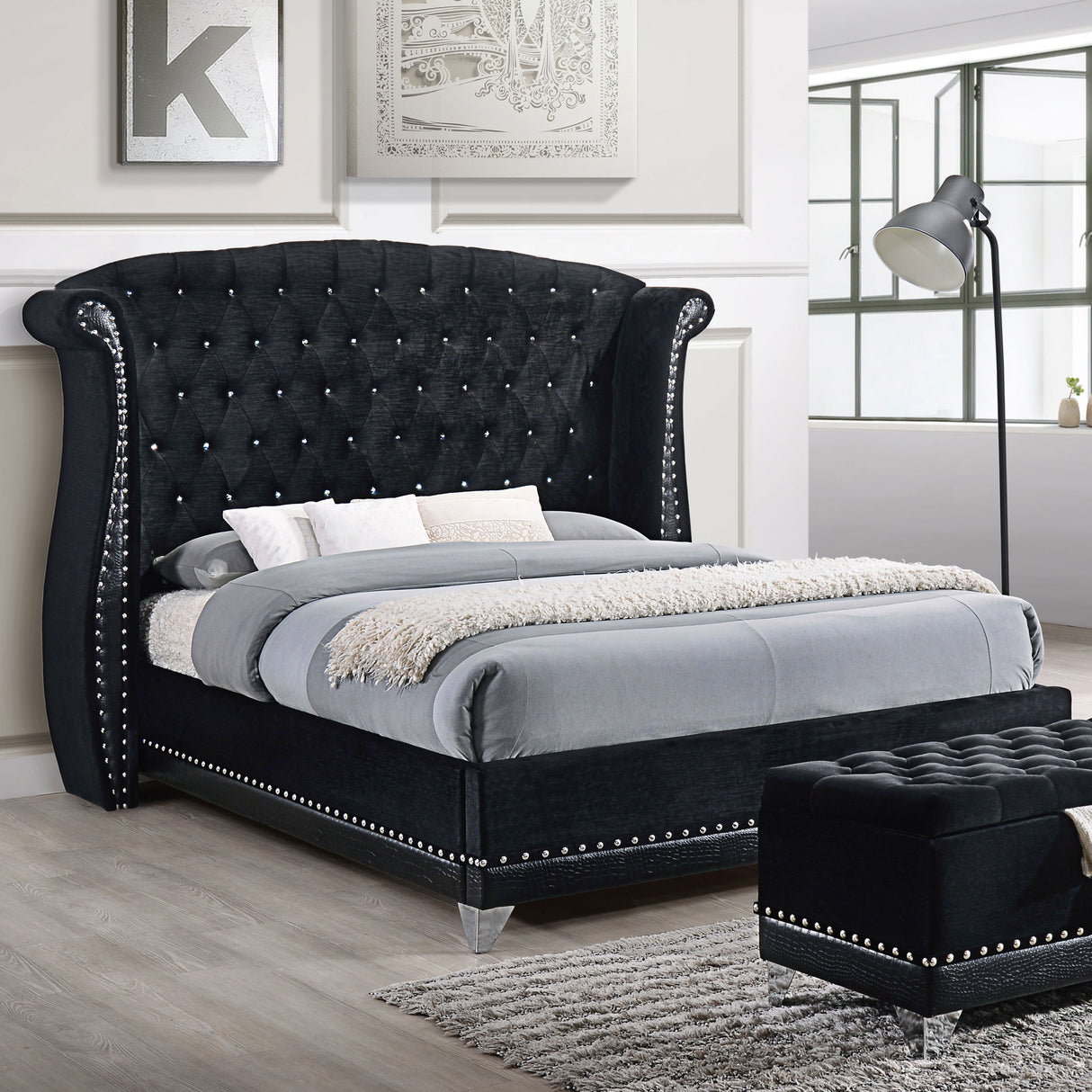 Barzini Wingback Platform Bed
