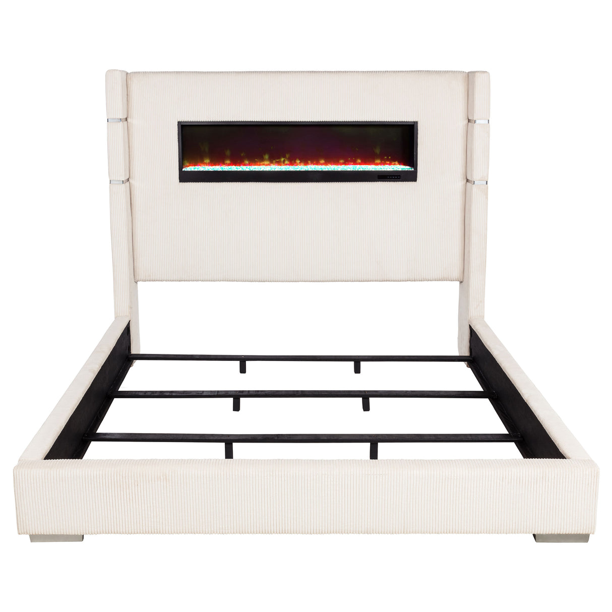 Tisdall Wingback Bed with Flame Visualizer - galleria furniture outlet