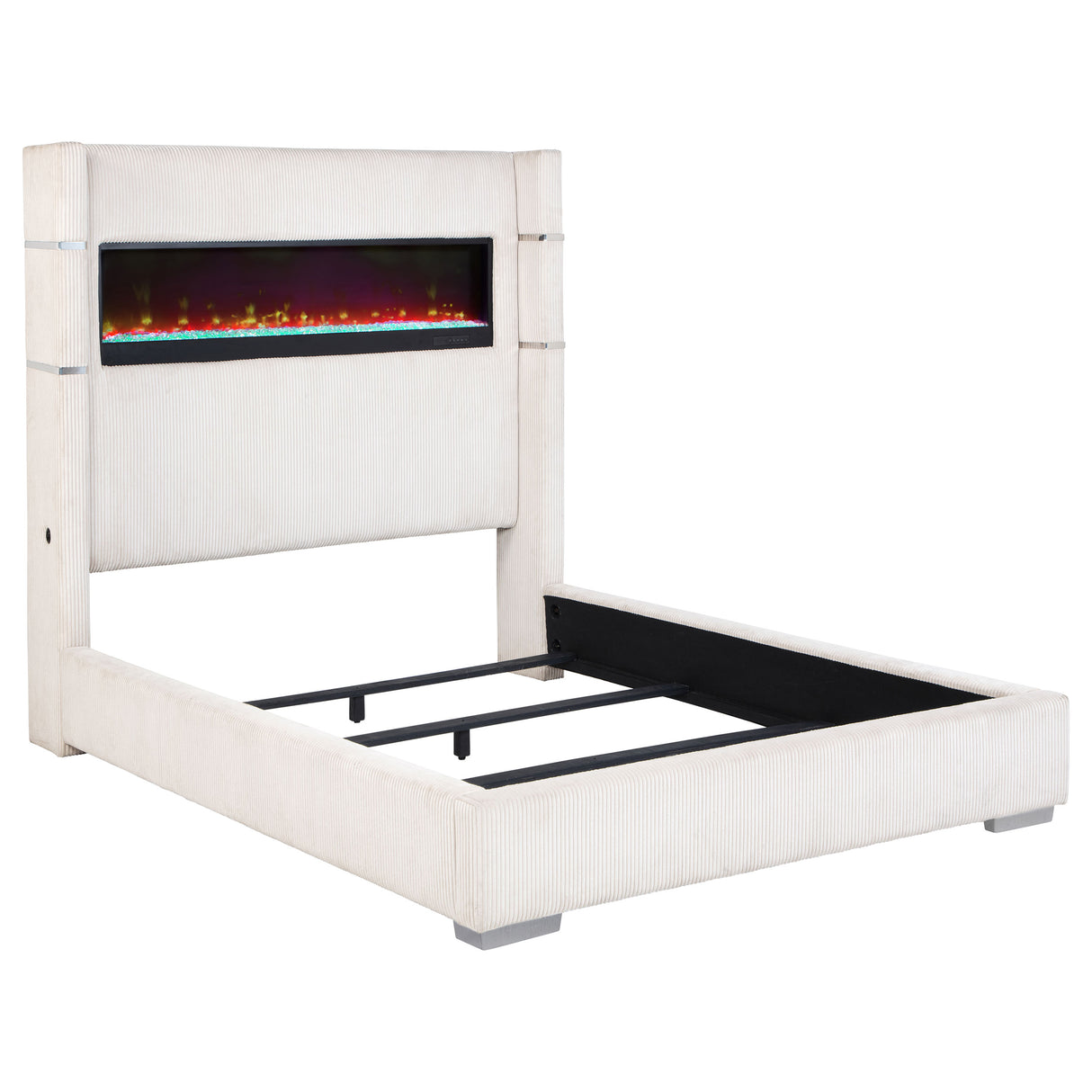 Tisdall Wingback Bed with Flame Visualizer - galleria furniture outlet