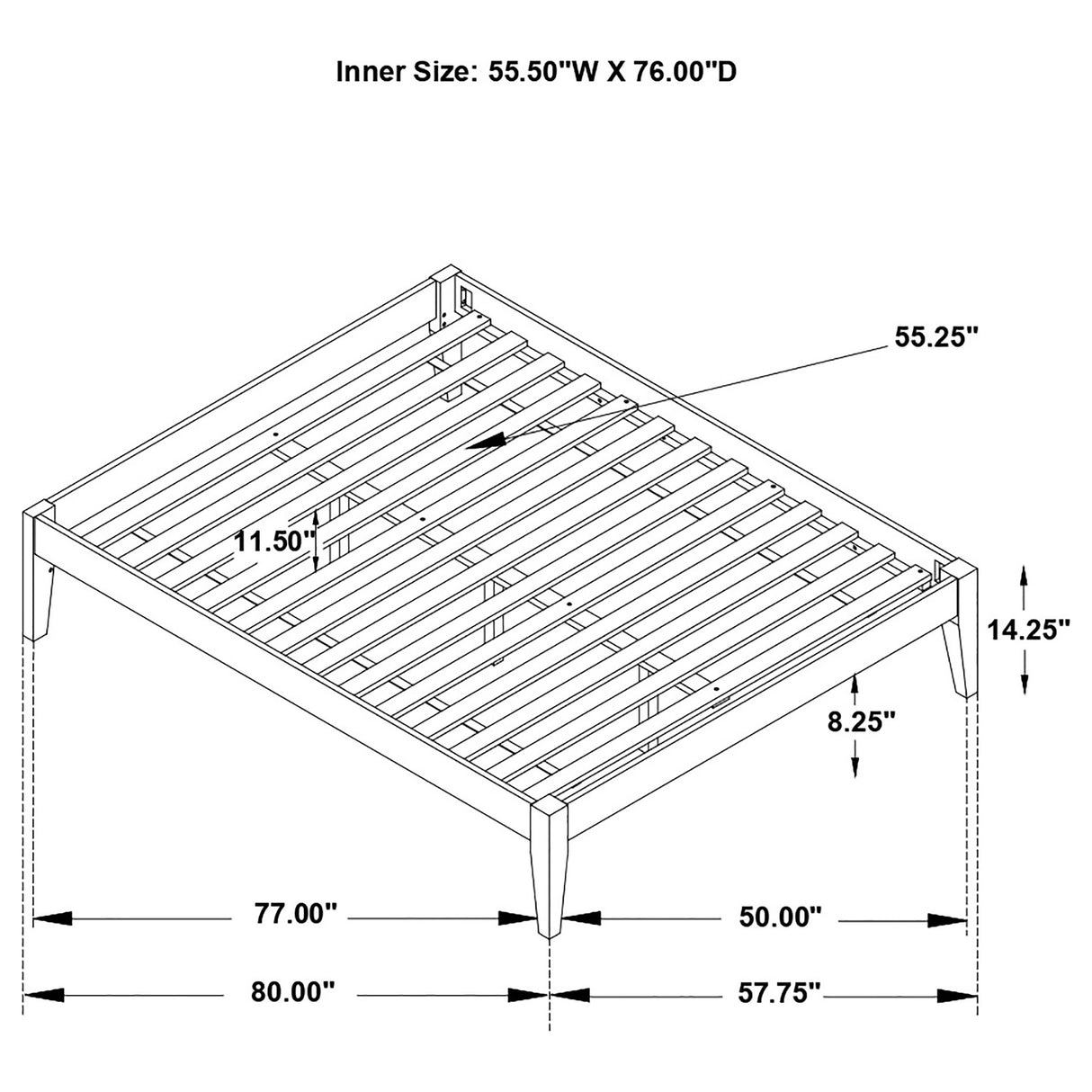 Hounslow Platform Bed Base - galleria furniture outlet
