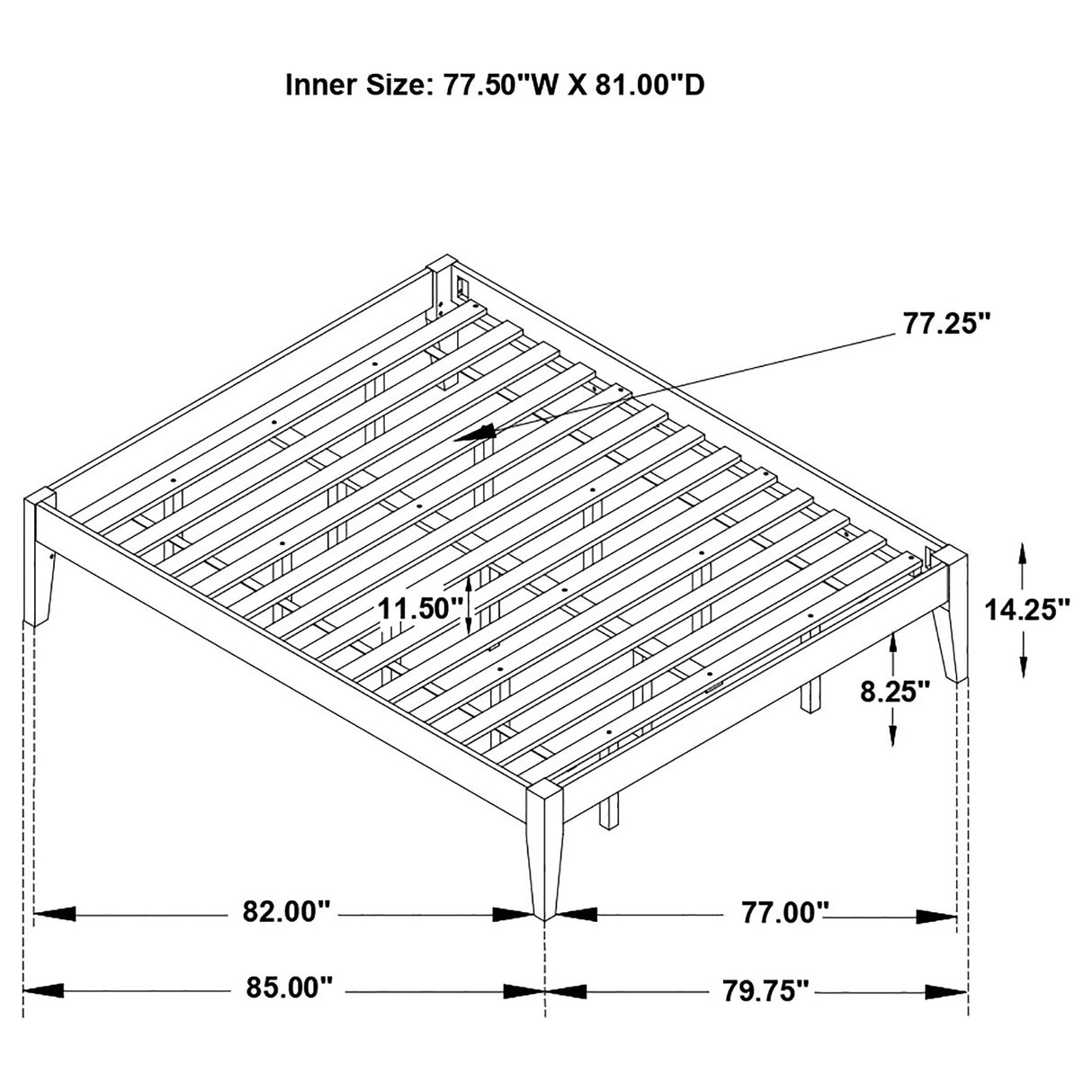 Hounslow Platform Bed Base - galleria furniture outlet