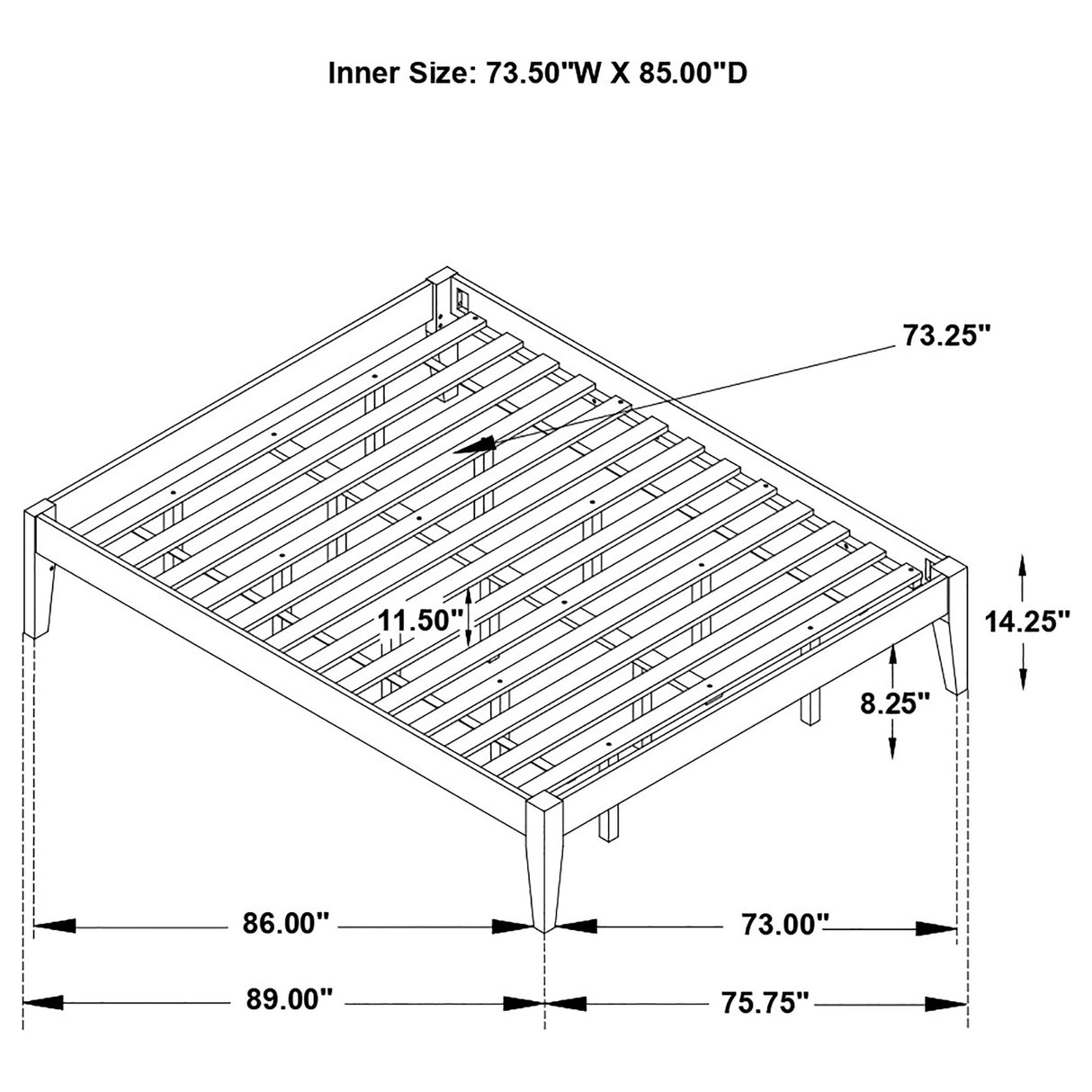 Hounslow Platform Bed Base - galleria furniture outlet