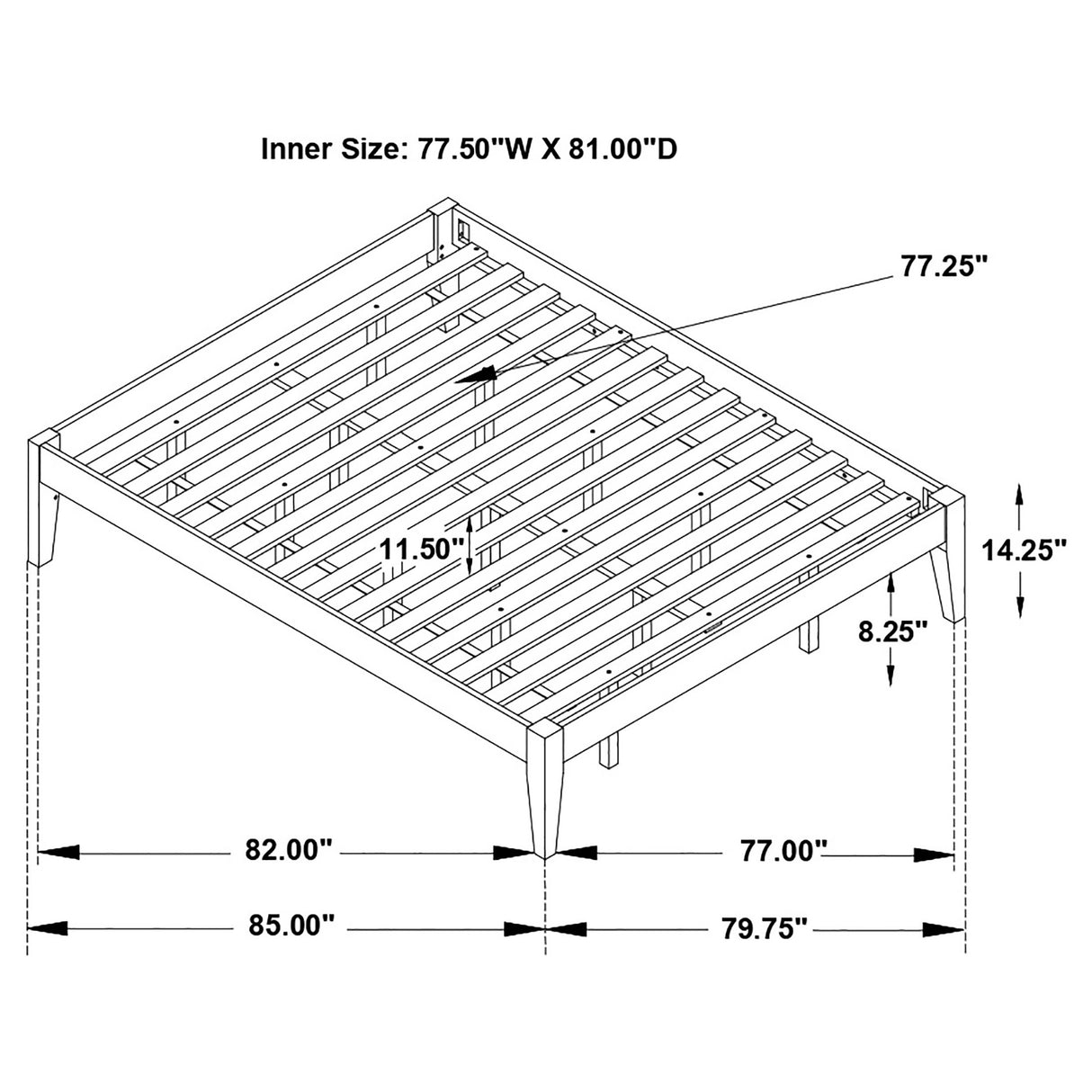 Hounslow Platform Bed Base - galleria furniture outlet