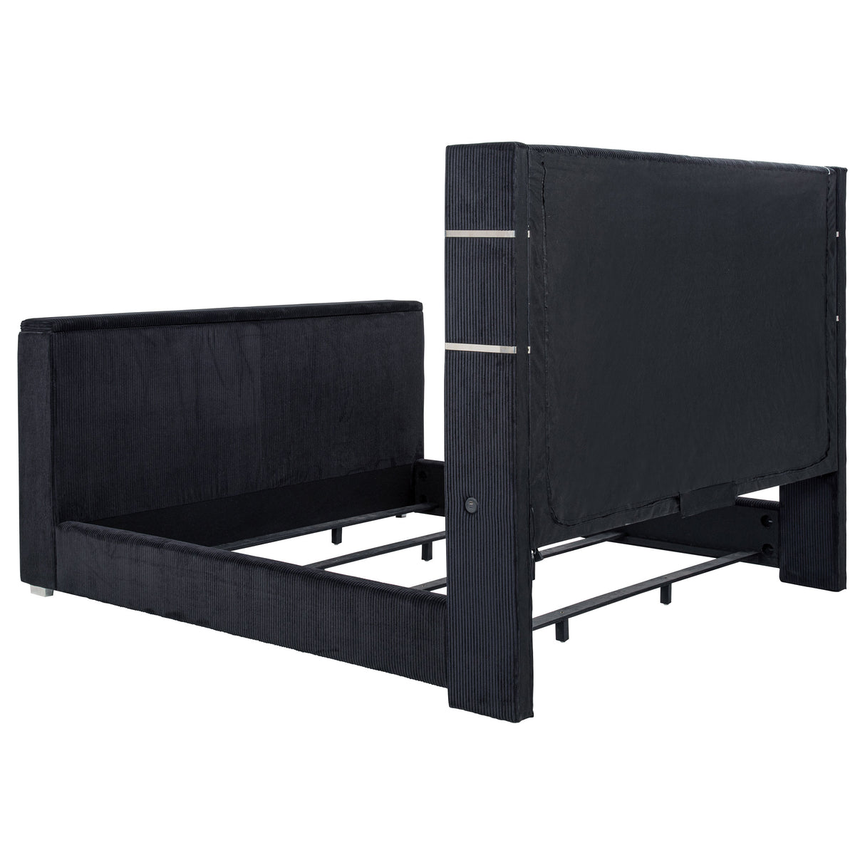 Tisdall Wingback TV Bed with Flame Visualizer - galleria furniture outlet