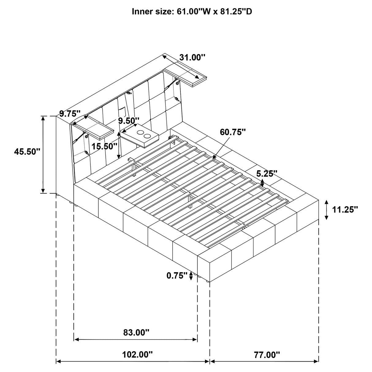 Dreux Panel Platform Bed