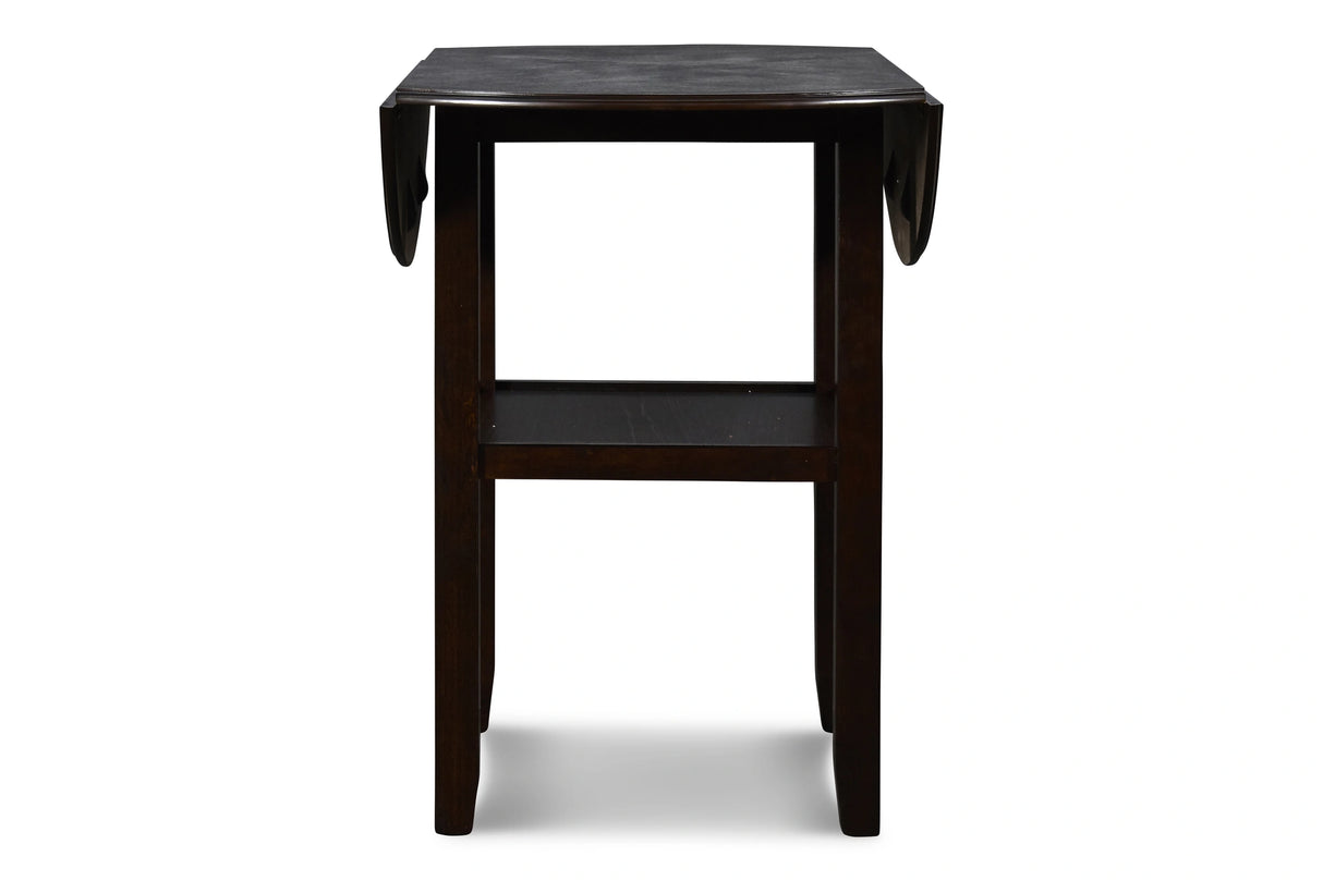 GIA 42" COUNTER DROP LEAF TABLE W/2 CHAIRS-EBONY