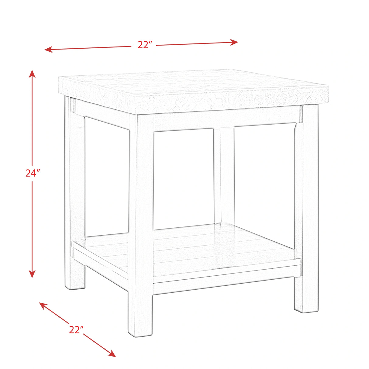 Kansas 3PC Occasional Table Set-Coffee Table & Two End Tables