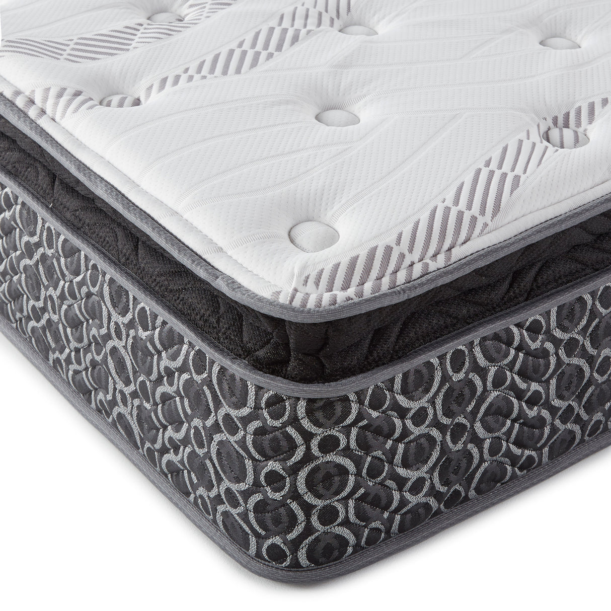 Hayes Medium Plush Pillow Top Hybrid Mattress - galleria furniture outlet