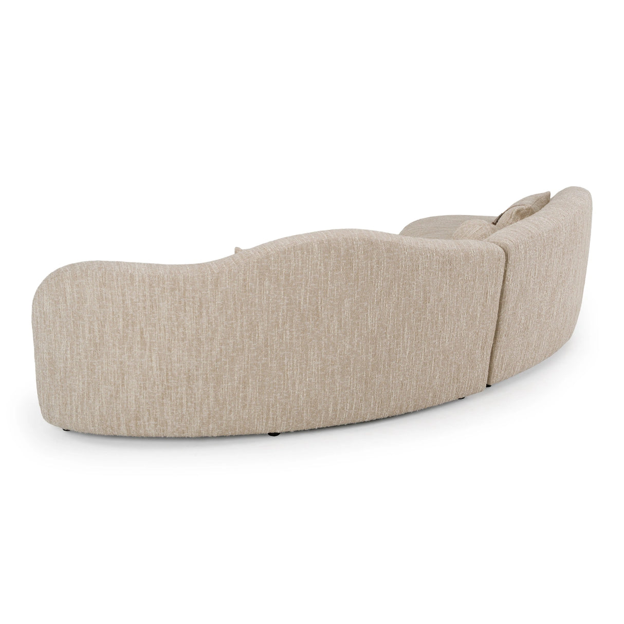 Spiro - Modern Beige Fabric Curved Sectional Sofa