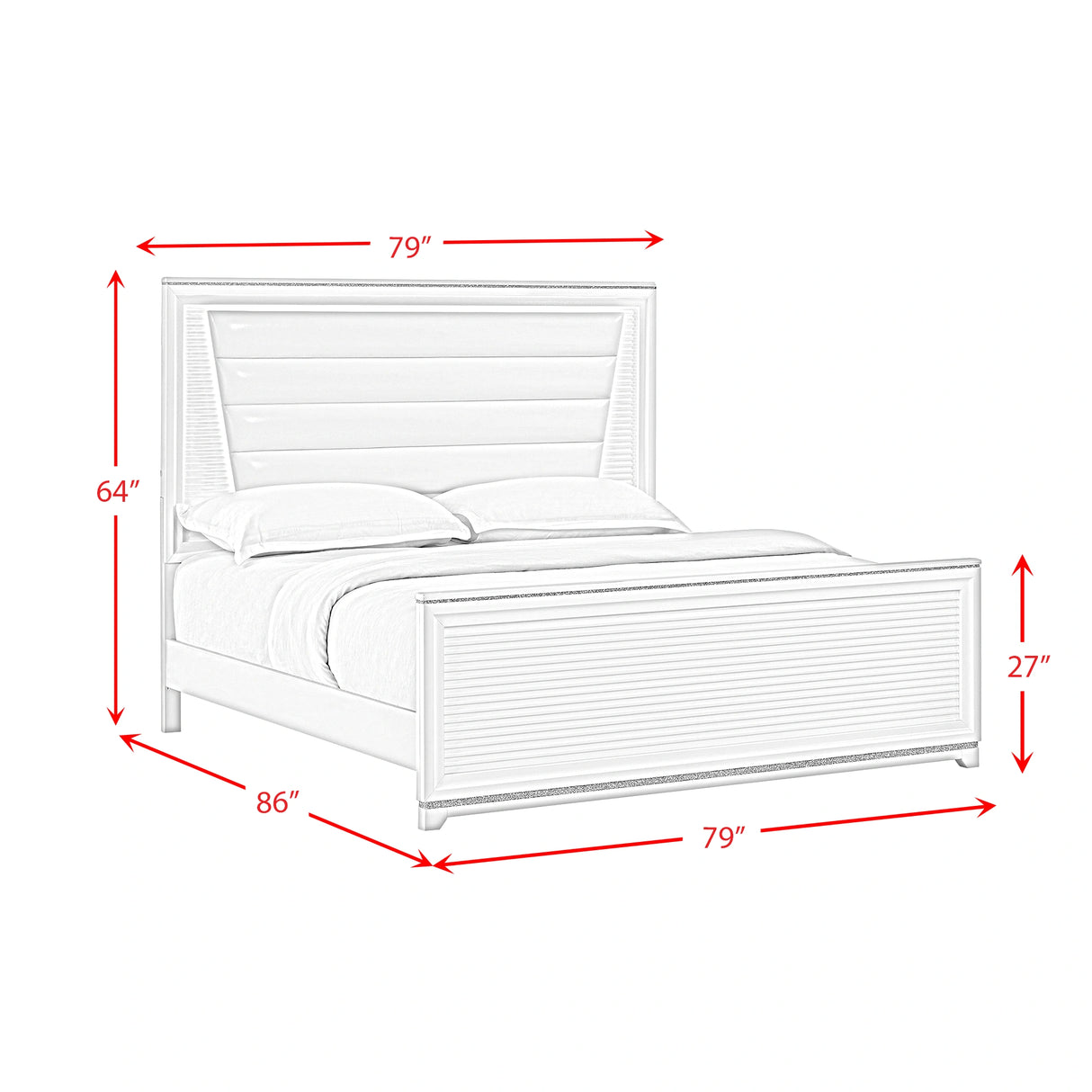 Denmark UPH Bed with Lights
