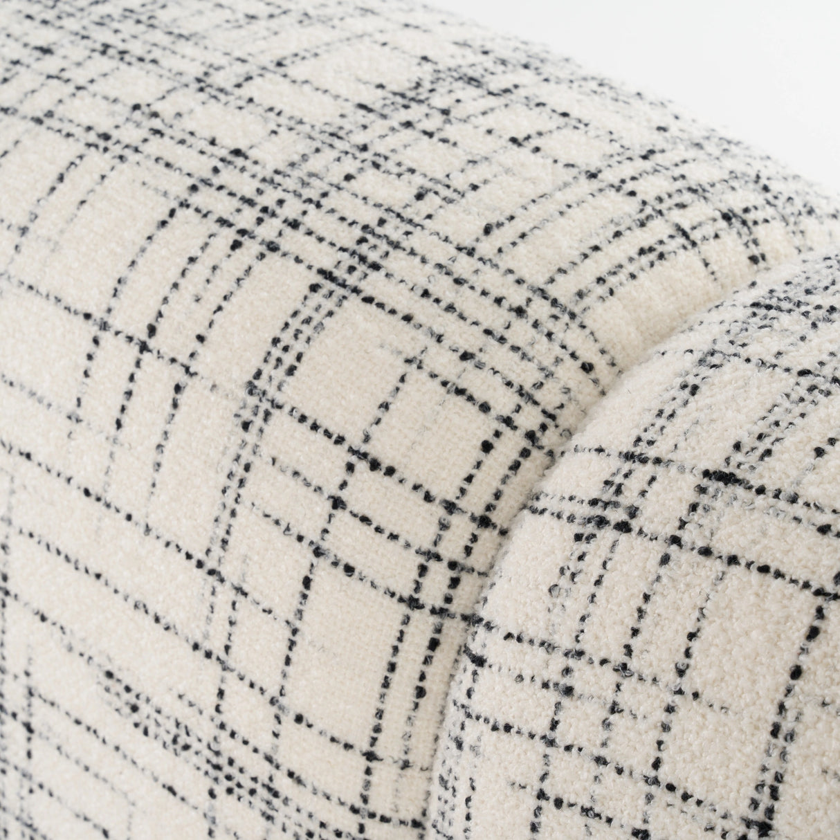 Shiloh - Modern Off-White + Black Fabric Bed