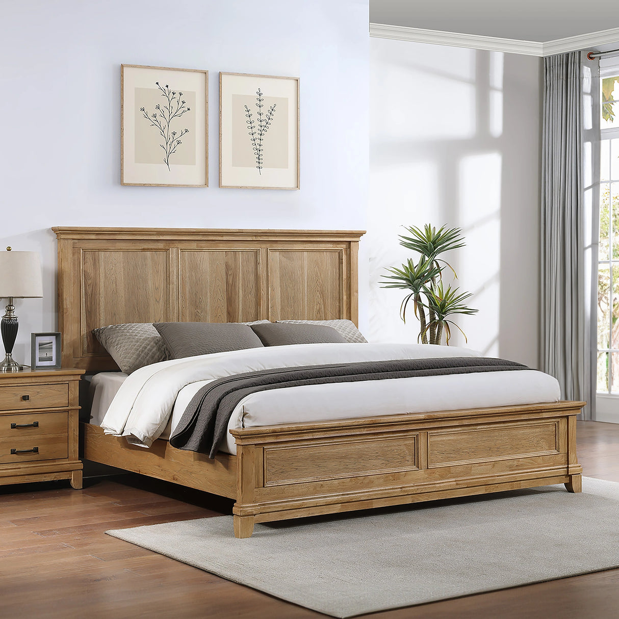 Sunstone 6/6-6/0 Ek/Wk Panel Footboard & Slats-Honey