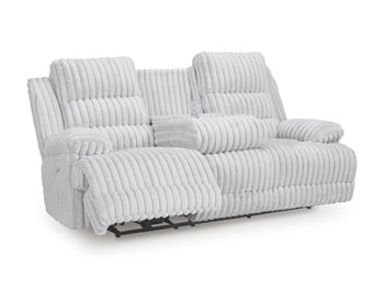 Rhines Falls Power Reclining Sofa with Drop Down Table - galleria furniture outlet