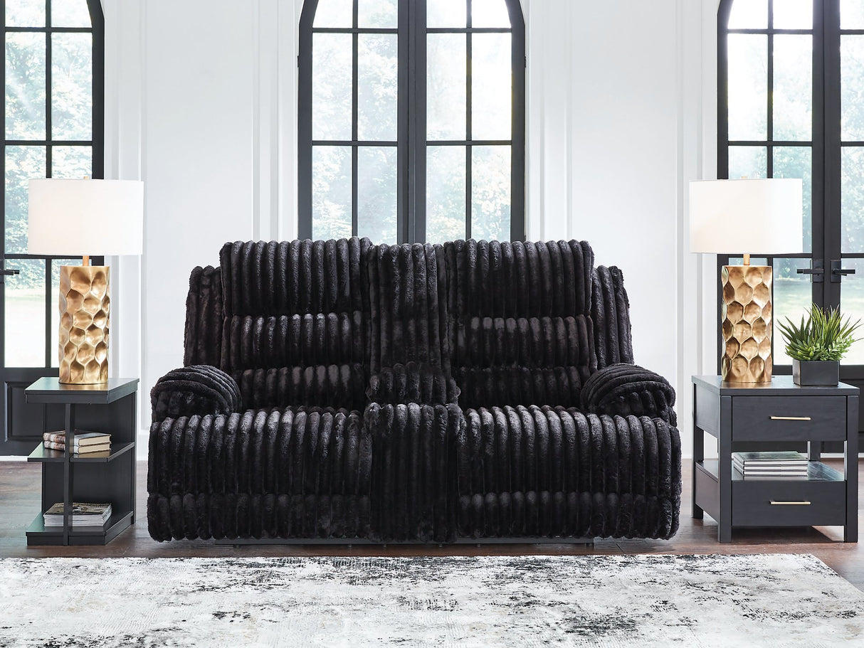 Rhine Falls Reclining Loveseat with Console
