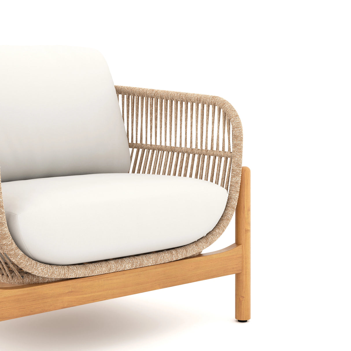 Solstice Rope Club Chair-Linen Beige
