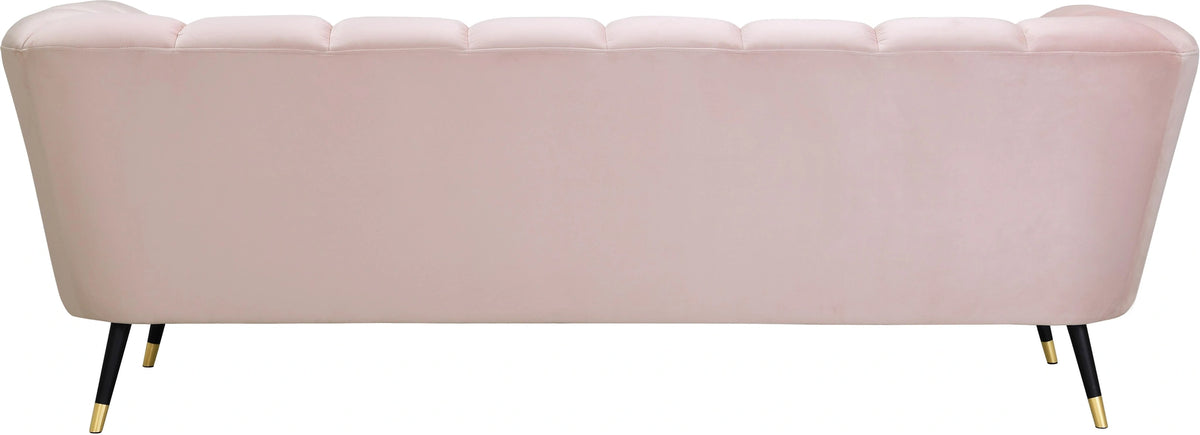 Beaumont Pink Velvet Sofa