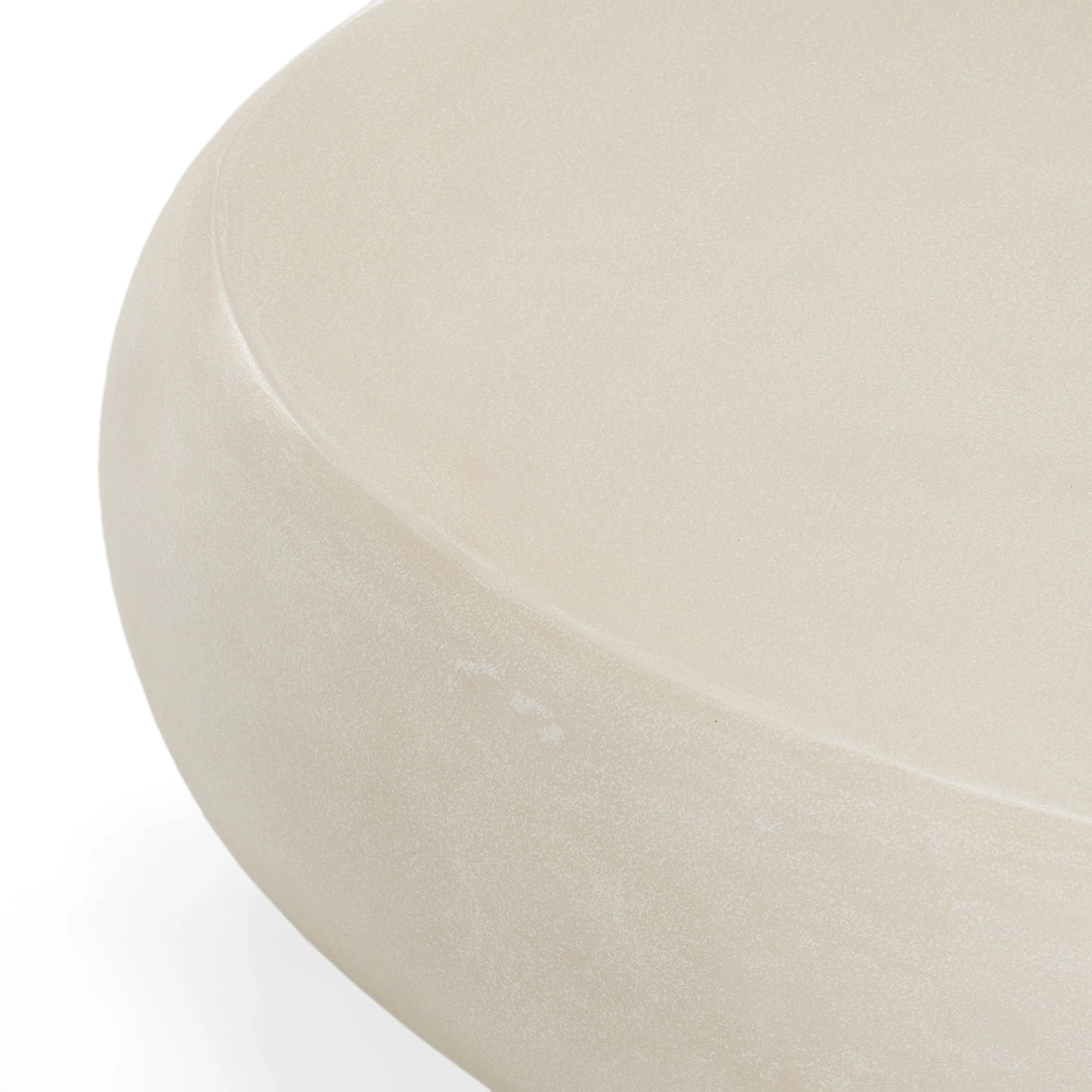 Denny - Modern Beige Fiberform Oval Coffee Table