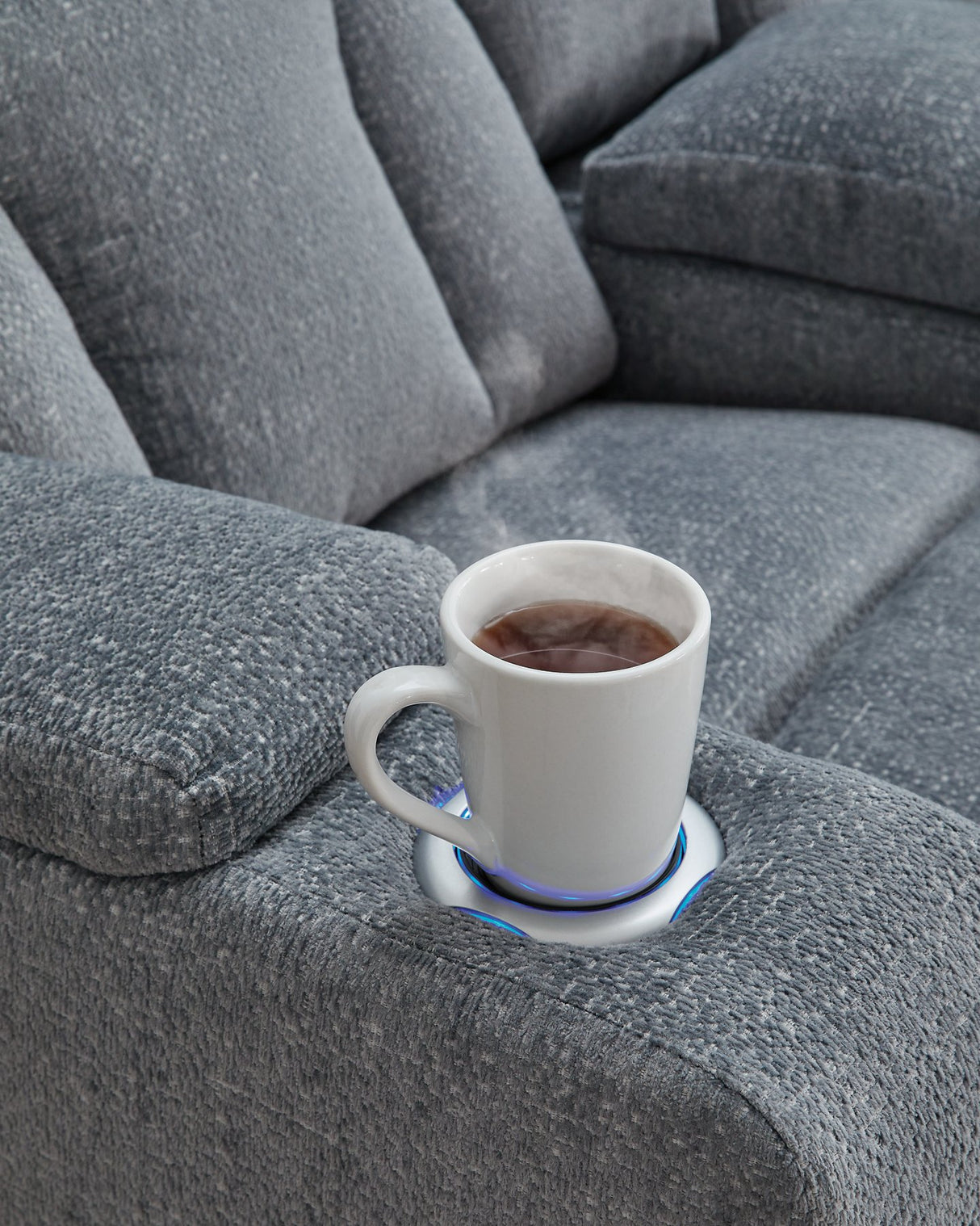 Studio Cave Power Reclining Loveseat with Console - galleria furniture outlet