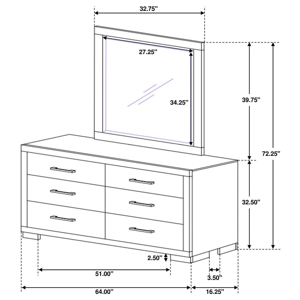 Jessica Dresser with Mirror