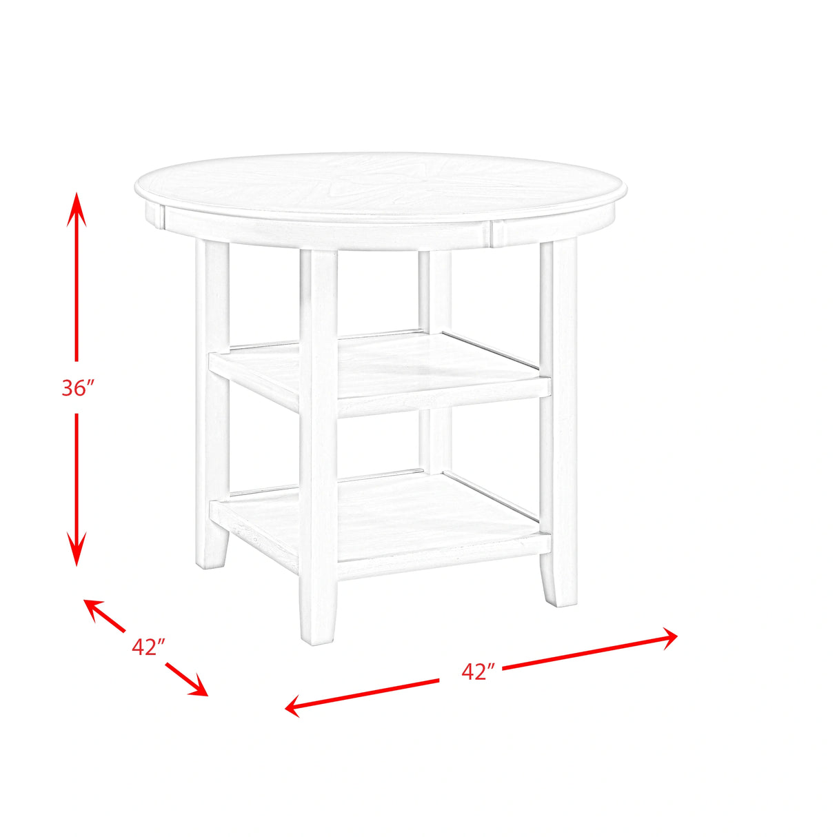Amherst Counter Height Dining Set-Table and Four Side Chairs