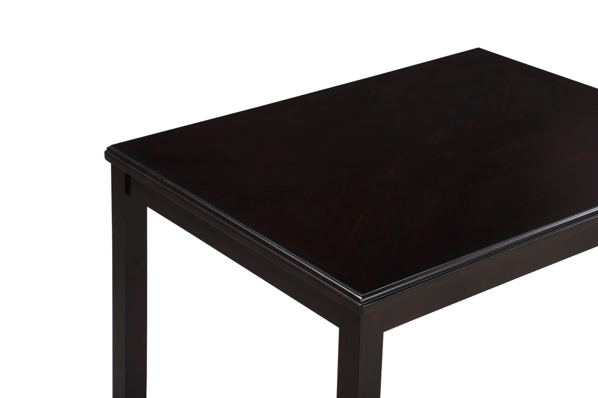 GIA 5PC 48" RECT. DINING TABLE & 4 CHAIRS-EBONY