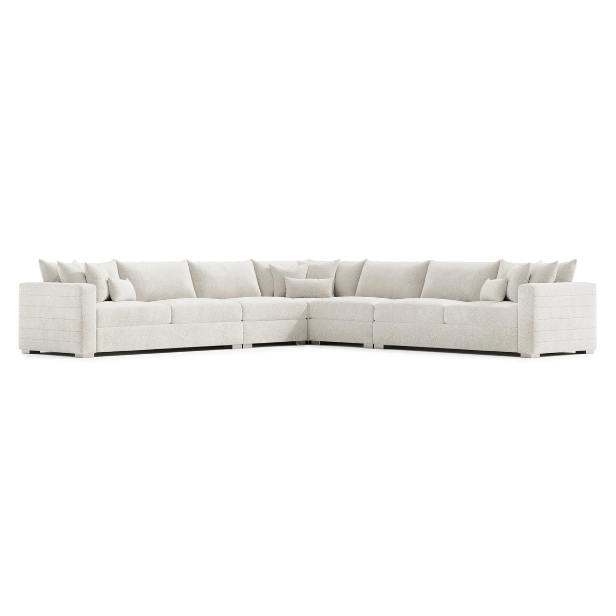 Helena Fabric Sectional Metal Foot