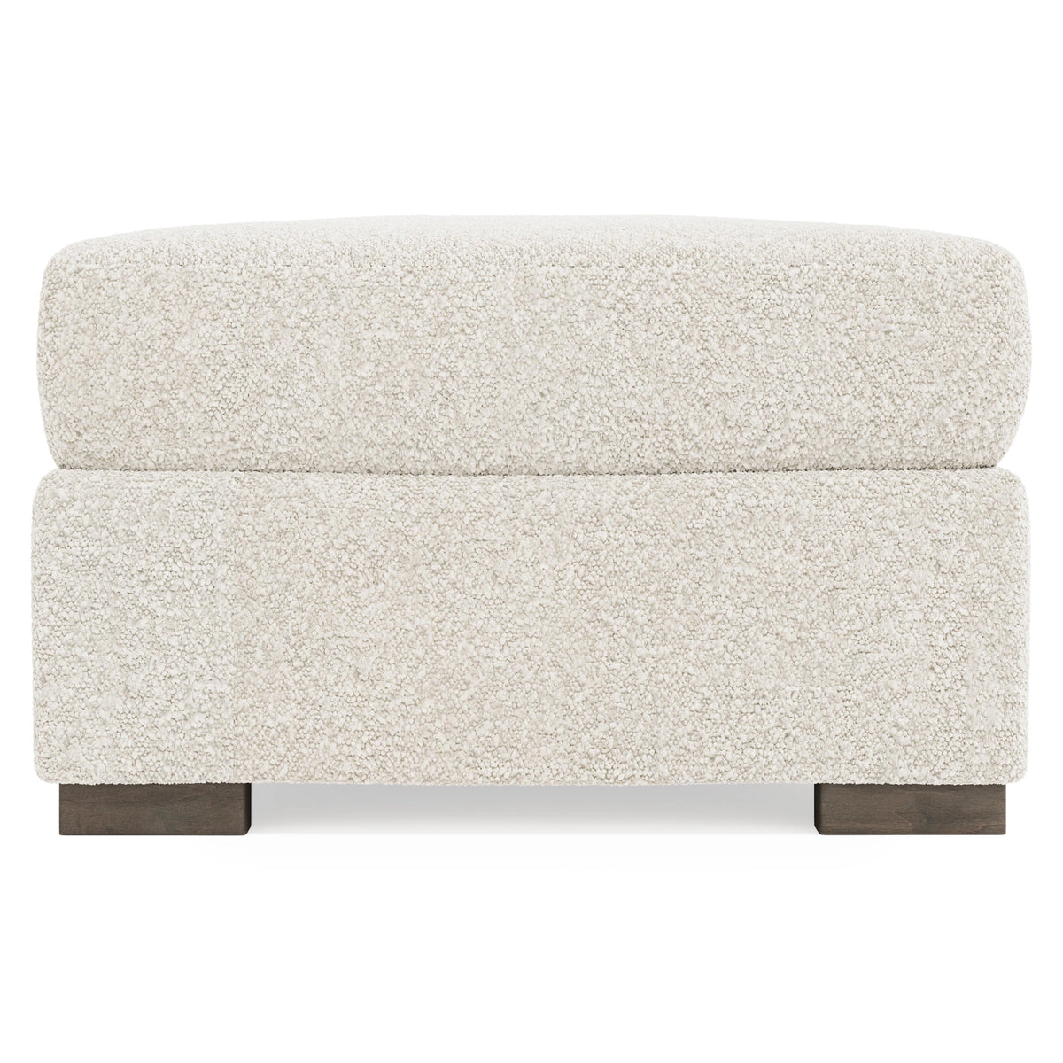 Helena Fabric Ottoman Wood Foot