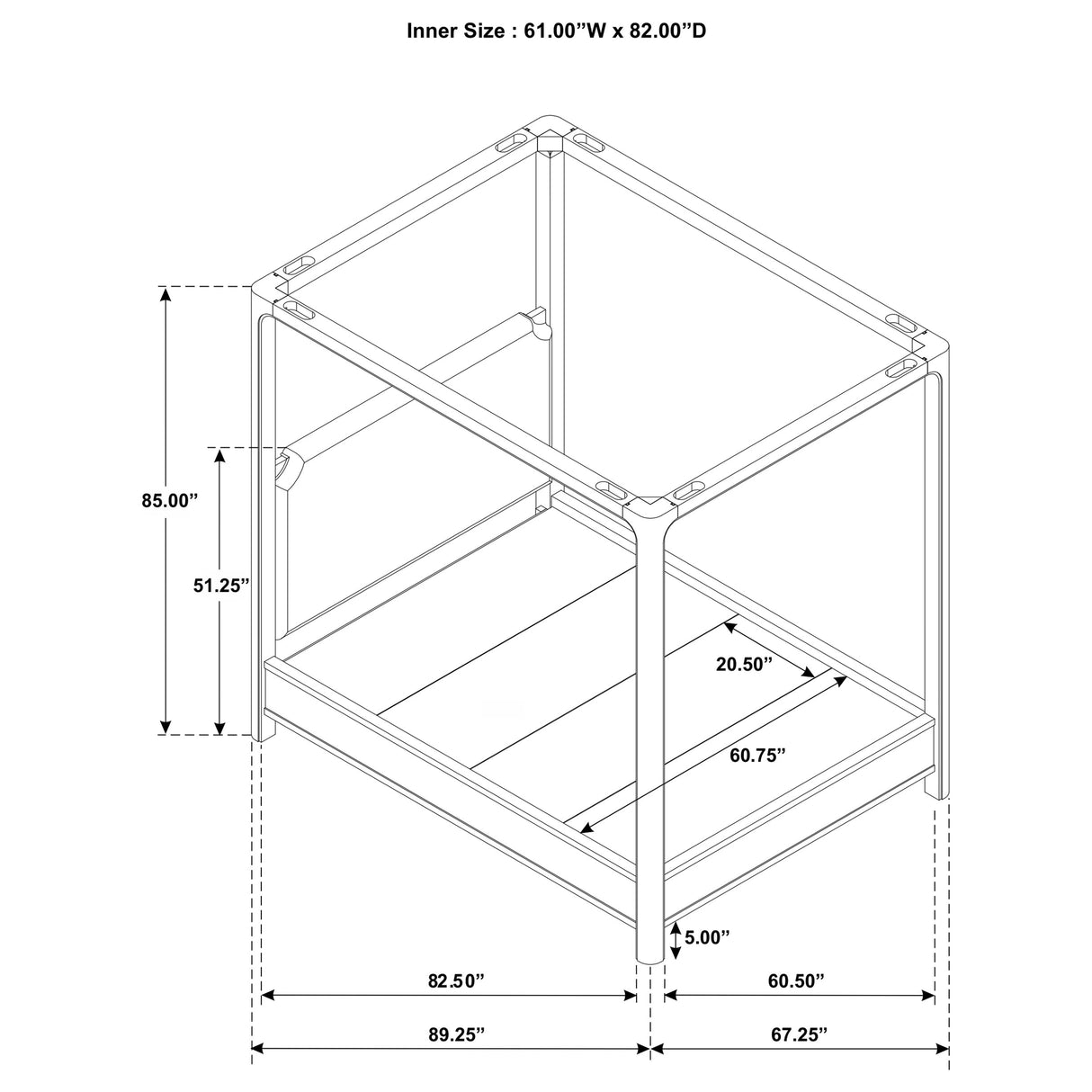 Solano Canopy Panel Platform Bed