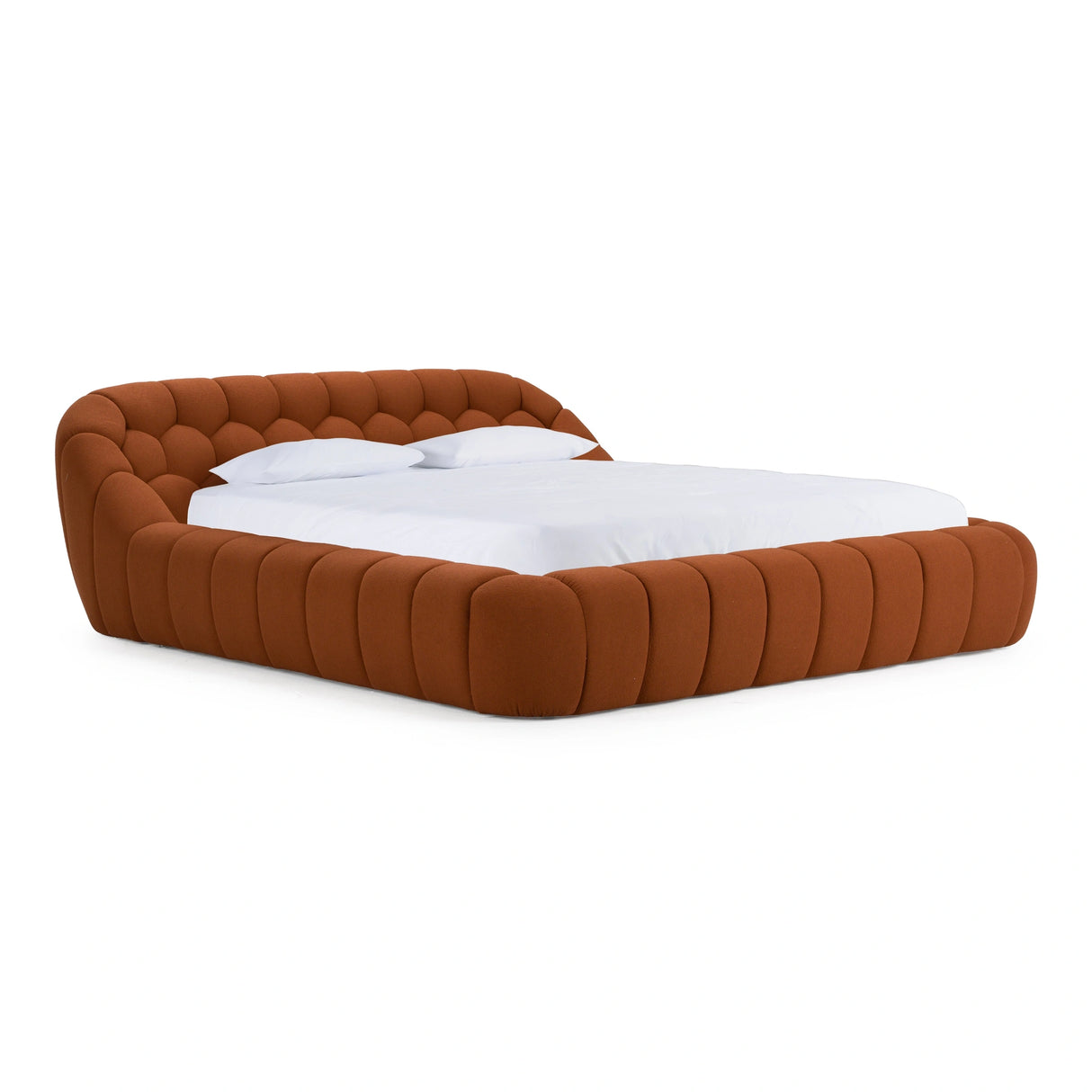 Yolonda - Modern Orange Fabric Bed