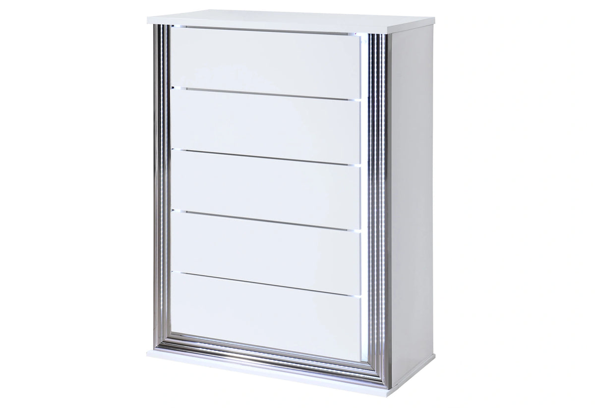Ylime Smooth White Chest with LED
