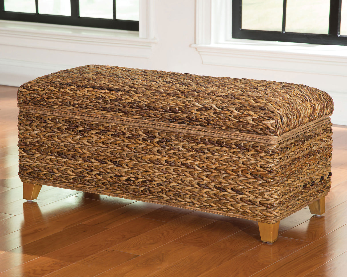 Laughton Storage Bench - galleria furniture outlet
