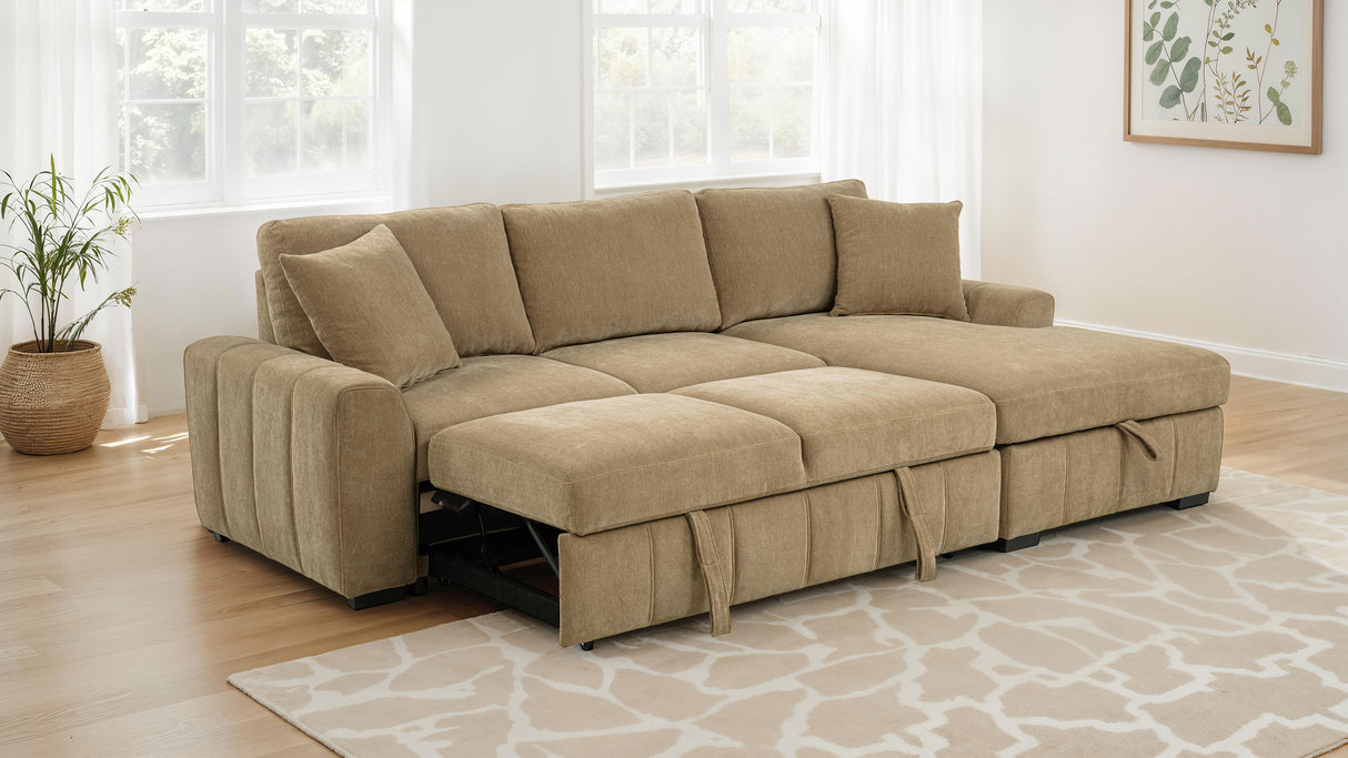 Pastrana Pull-Out Sleeper Sectional Sofa - galleria furniture outlet