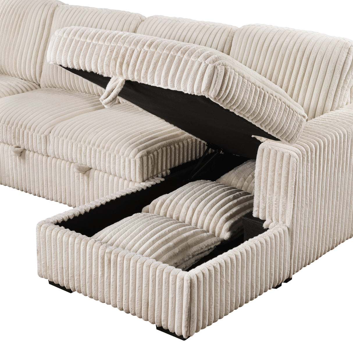 Devonshire Pull-Out Sleeper Sectional Sofa - galleria furniture outlet