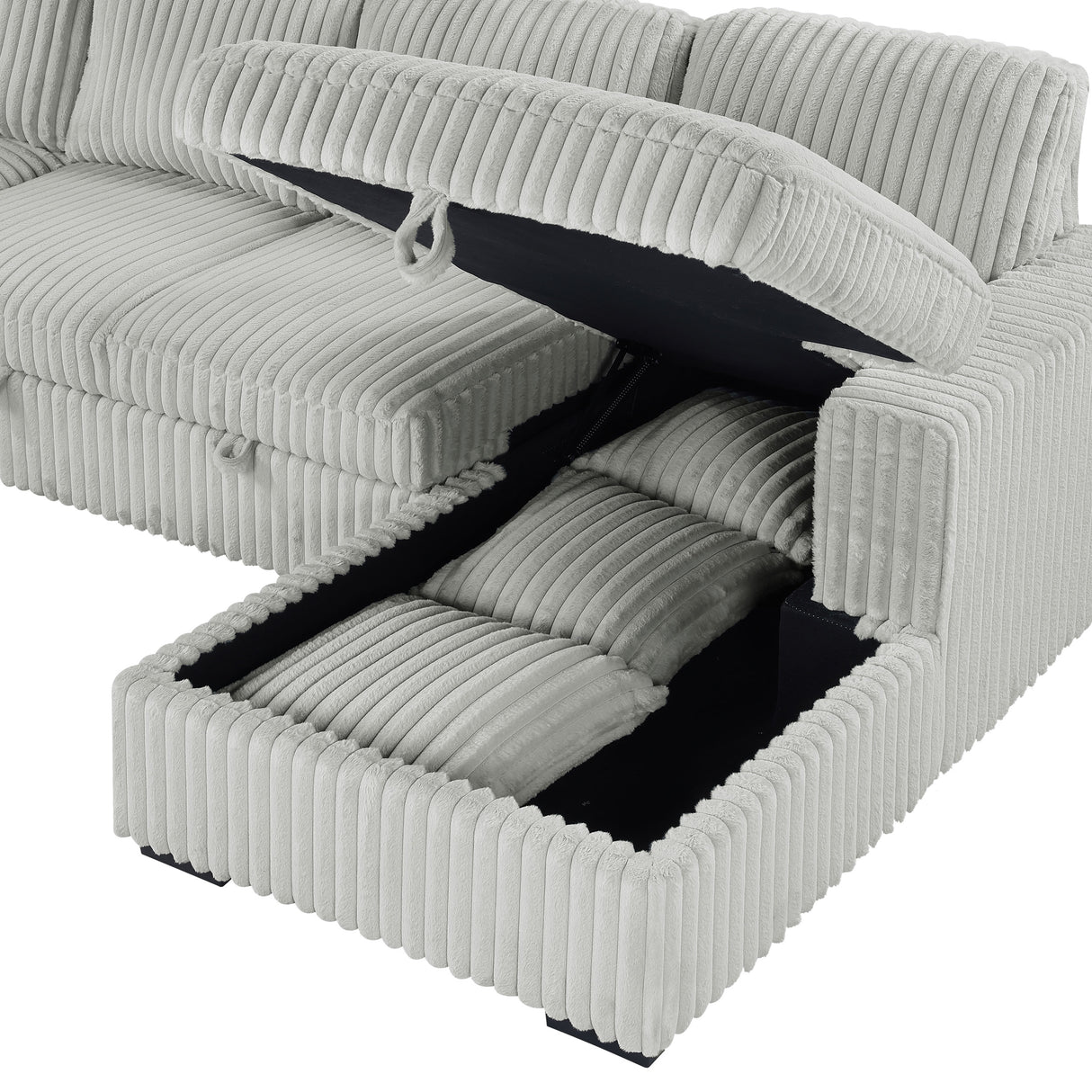 Devonshire Pull-Out Sleeper Sectional Sofa - galleria furniture outlet