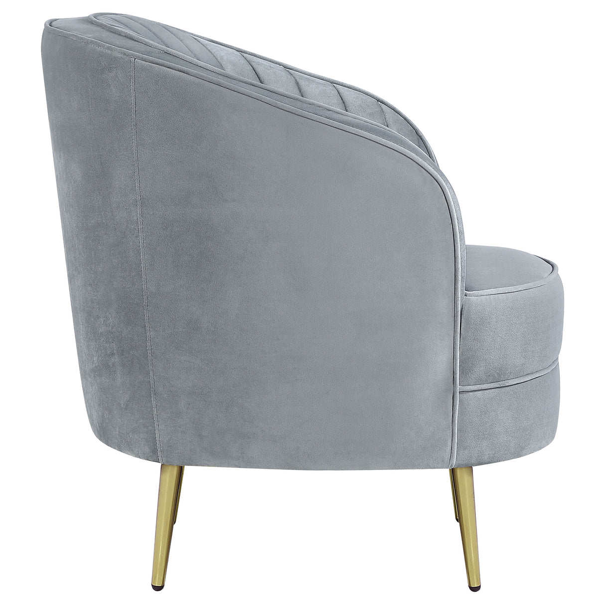 Sophia Upholstered Vertical Channel Tufted Chair Blue