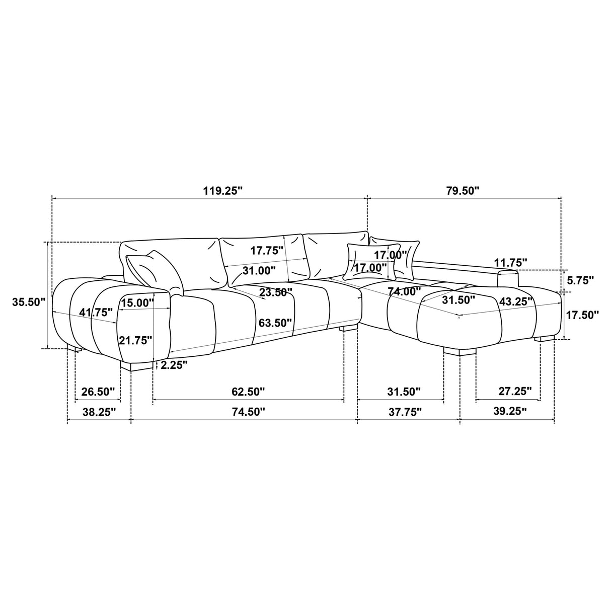 Octavia Sectional Sofa - galleria furniture outlet