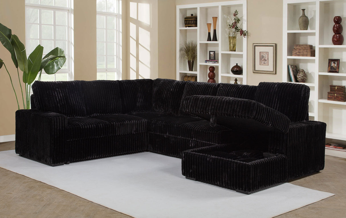 Devonshire Pull-Out Sleeper Sectional Sofa - galleria furniture outlet
