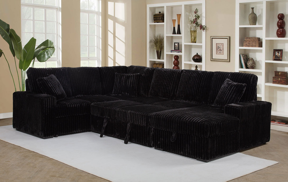Devonshire Pull-Out Sleeper Sectional Sofa - galleria furniture outlet
