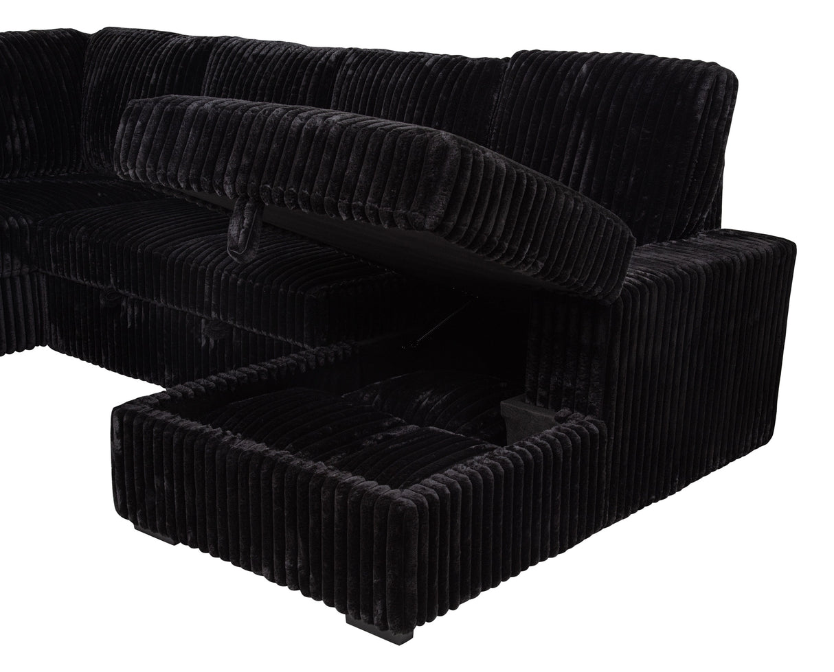 Devonshire Pull-Out Sleeper Sectional Sofa - galleria furniture outlet