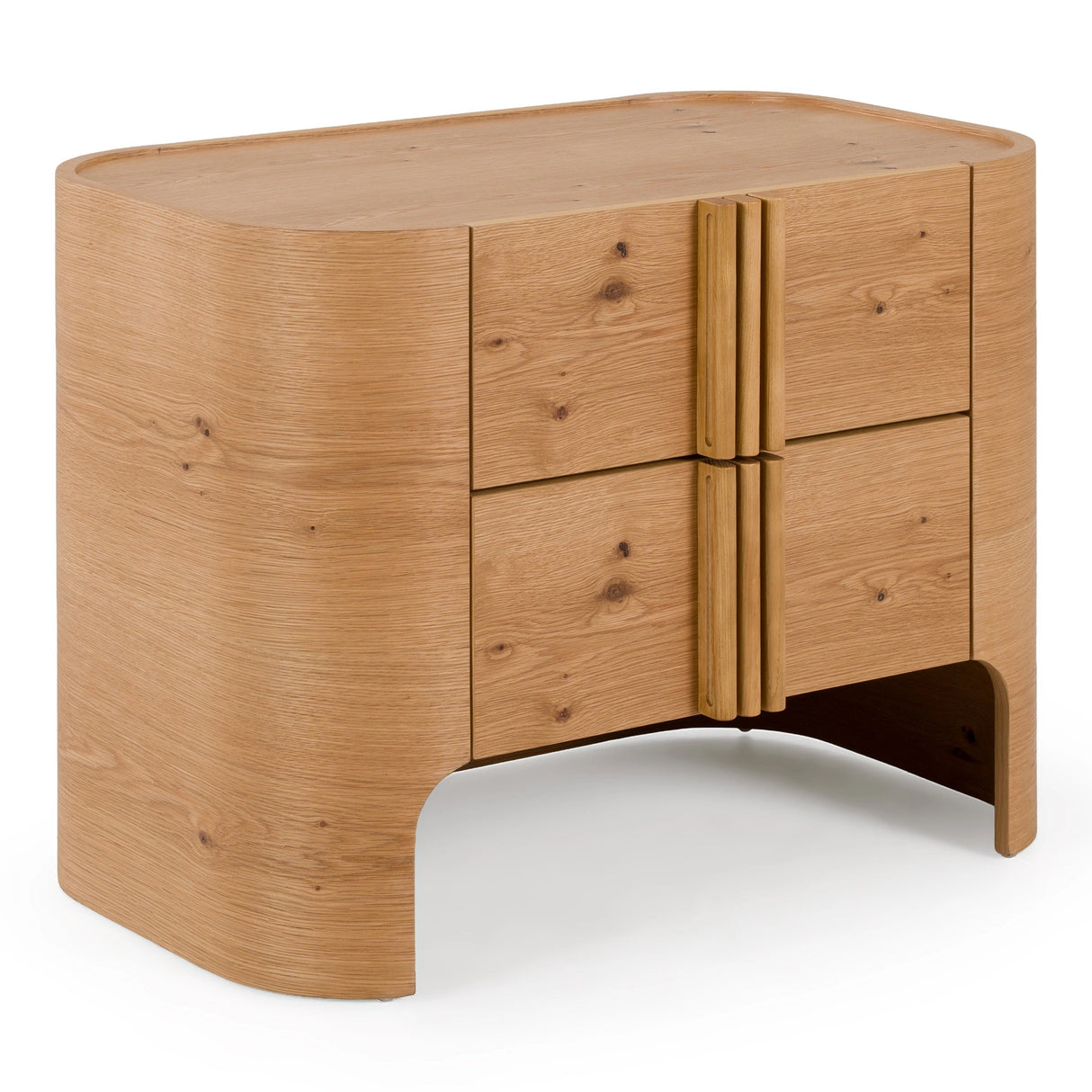 Newhart - Modern Beige Fabric + Natural Oak 4-Piece Bedroom Set