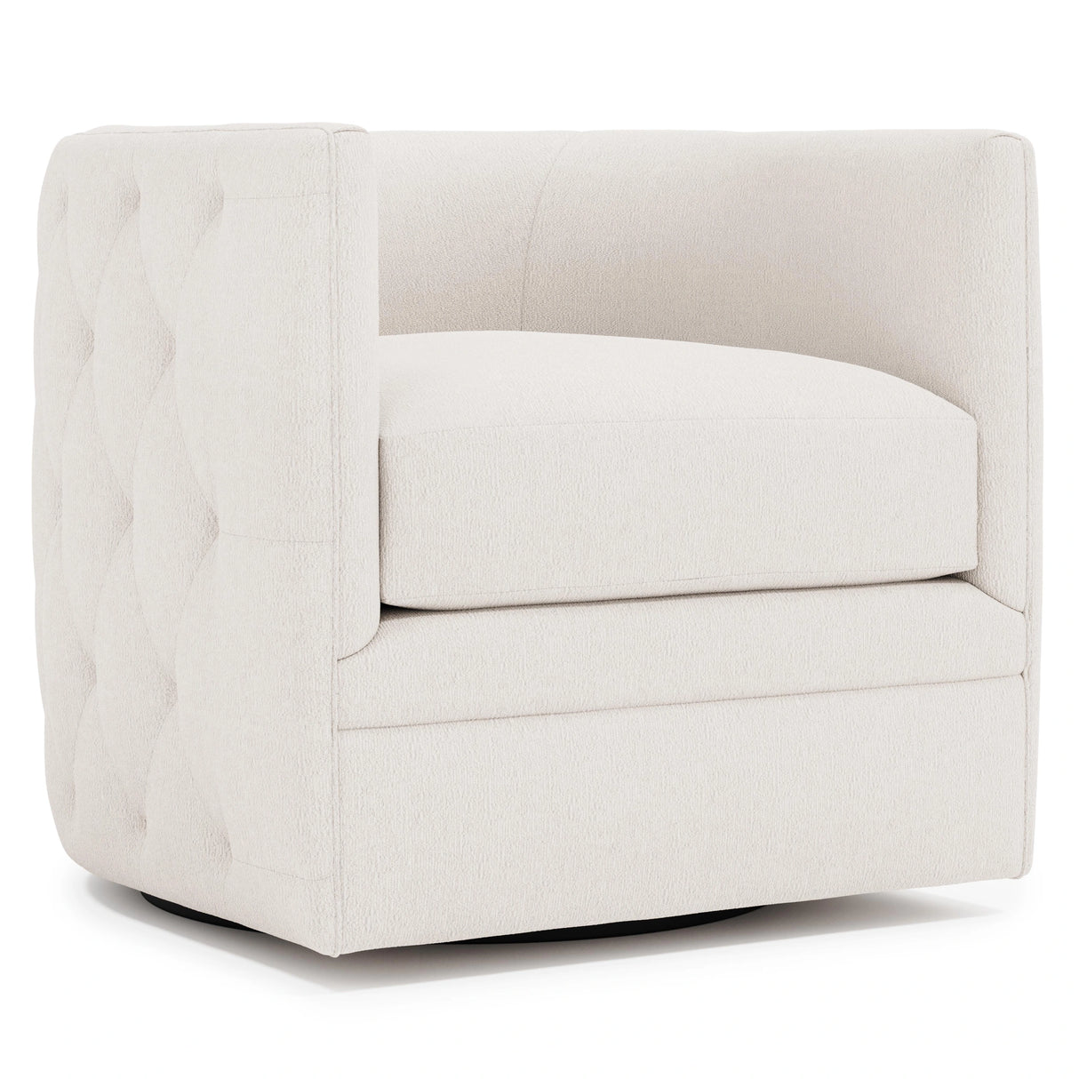 Palazzo Fabric Swivel Chair Without Nails