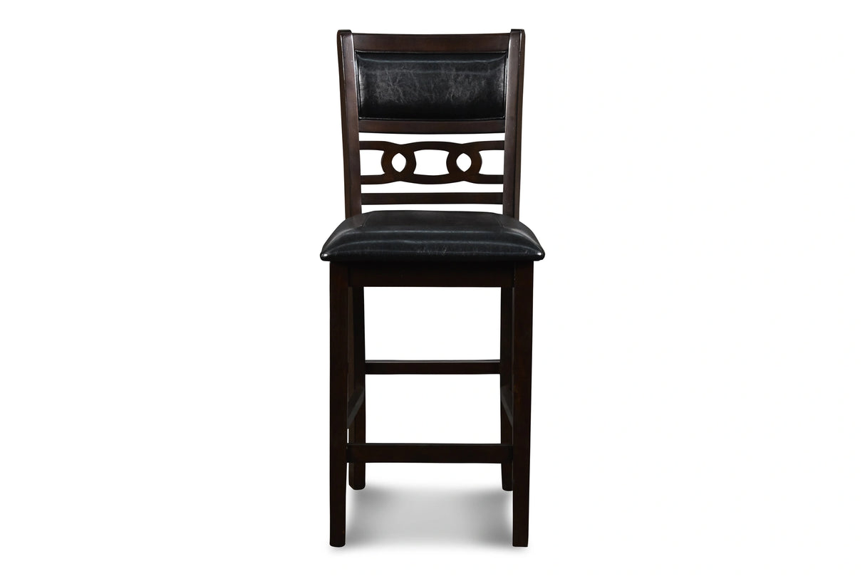 GIA 30" COUNTER TABLE W/2 CHAIRS & STG SHELF-EBONY
