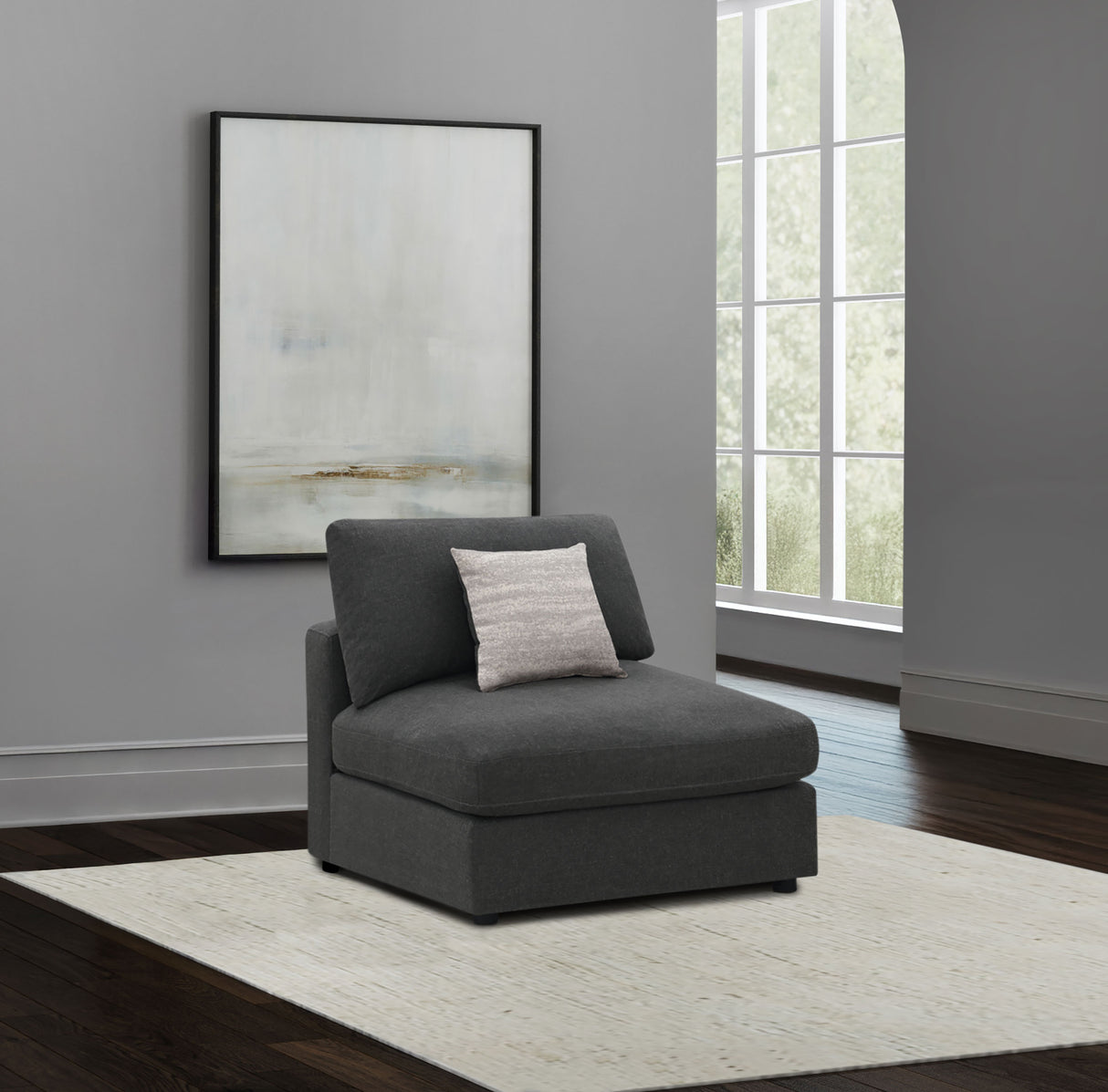 Serene Armless Chair - galleria furniture outlet