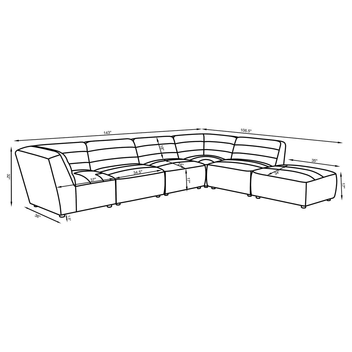 Sunny Modular Sectional Sofa - galleria furniture outlet