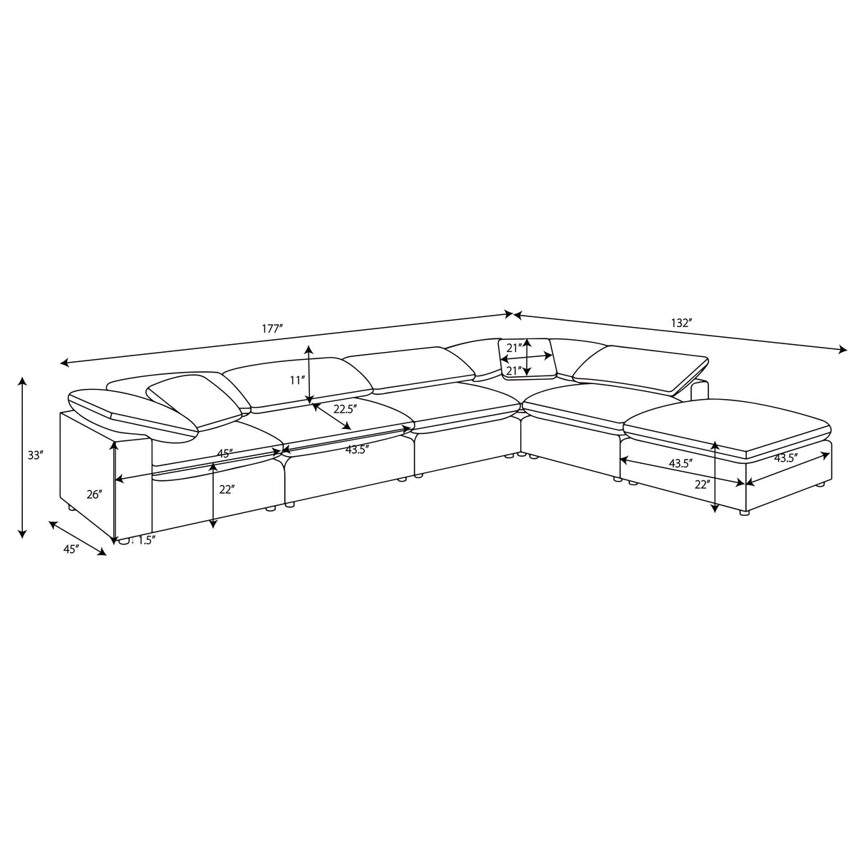 Raleigh Modular Sectional Sofa