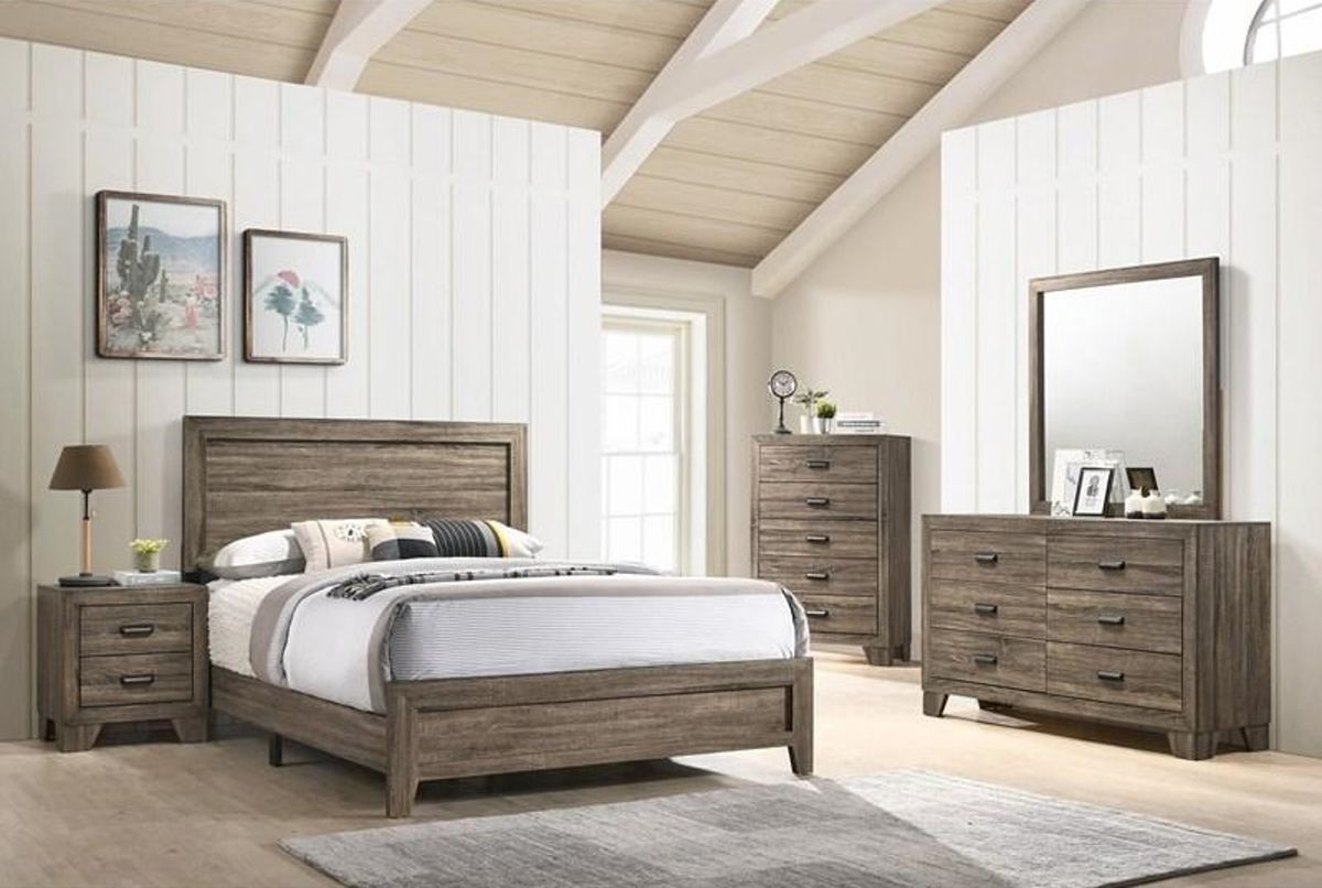 Millie Twin Panel Bed In Grey
