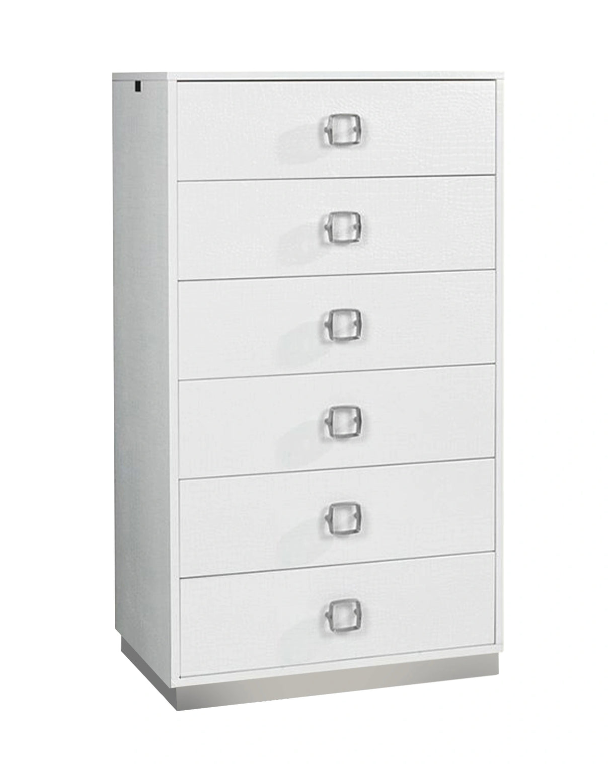 Victoria White Crocodile Lacquer 6 Modern Dresser