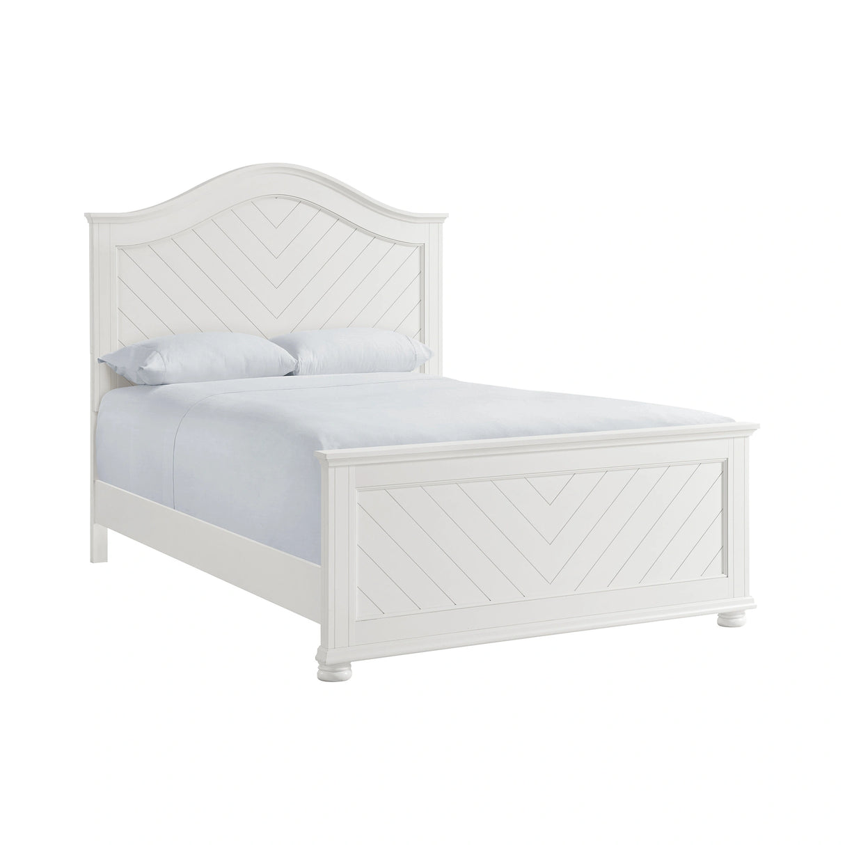 Kona Bedroom Set with 2 Nightstands in White