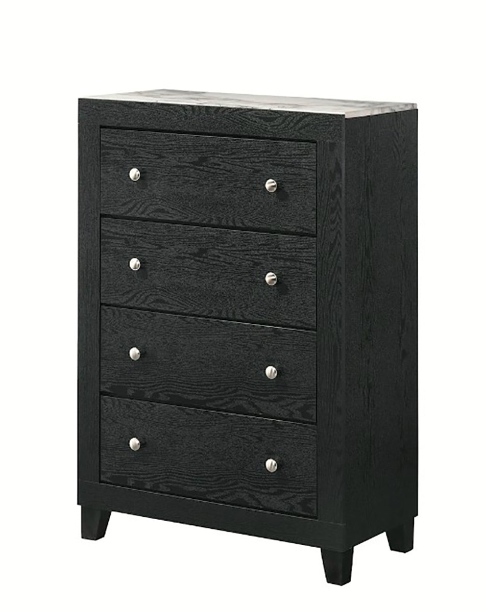 Crown Mark Furniture Cadence 4 Drawer Chest in Black image